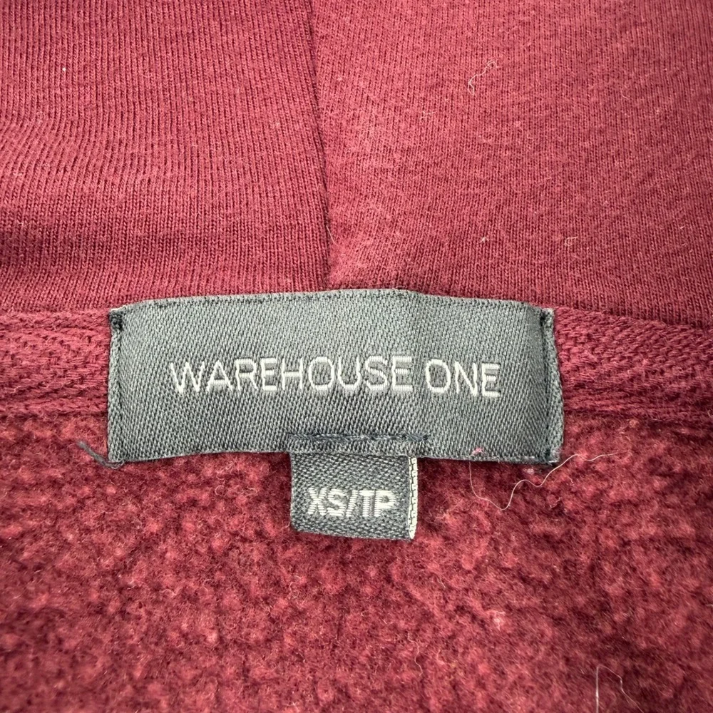 Warehouse One Hoodie Burgundy Womens Size XS whimsigoth Witchy Celestial Moon - Picture 5 of 7